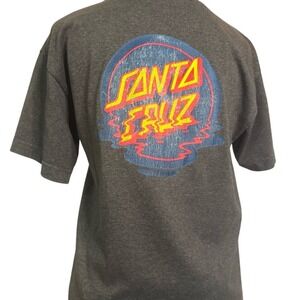 Vintage Santa Cruz Skateboards Charcoal Skate T-shirt Youth Large/Adult Small